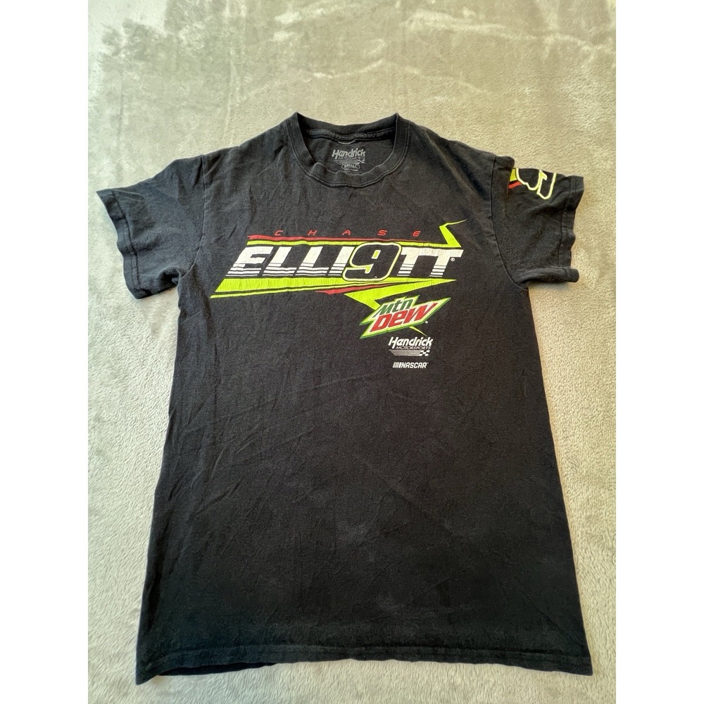 Chase Elliott #9 Adult T Shirt S Black Mountain Dew Hendrick Motorsports NASCAR